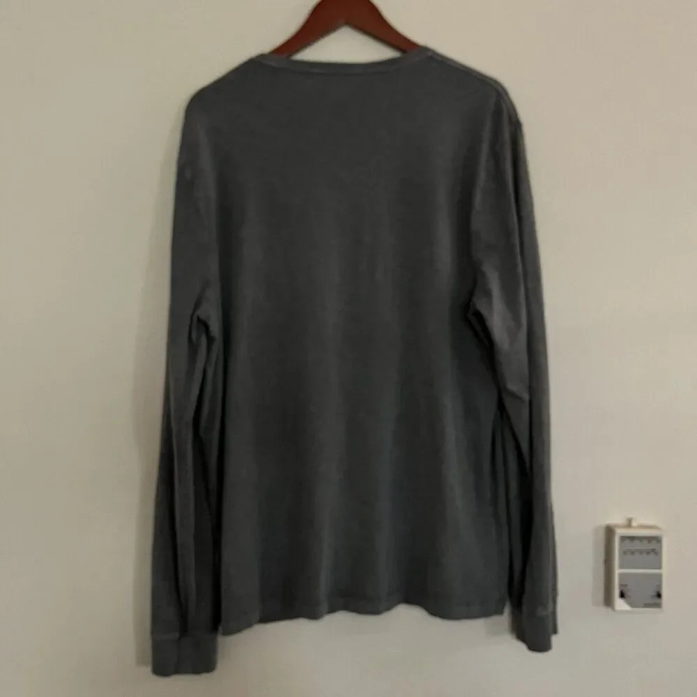 J.Crew Mens Gray Garment Dyed Slub Cotton Crew Neck Pocket Tee T-Shirt SZ XL
